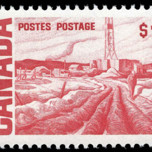 Canada Stamp #465bii - Edmonton Oil Field, by H.G. Glyde (1971) $1