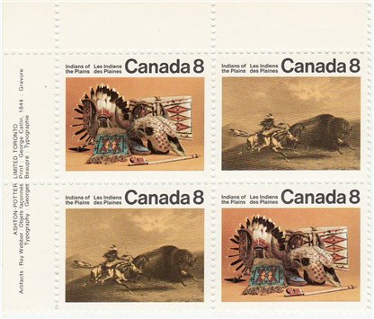 Canada Stamp #563a - Plains Indians (1972) 2x8¢