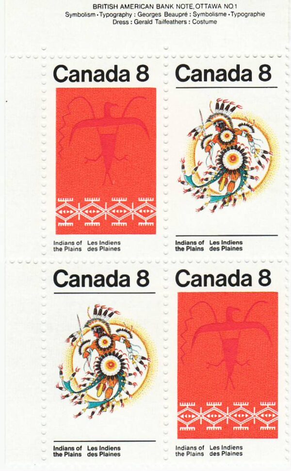 Canada Stamp #565a - Plains Indians (1972) 2 x 8¢