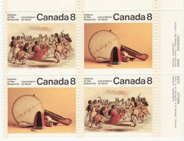 Canada PB#575a - Subarctic Indians (1975) 2 x 8¢