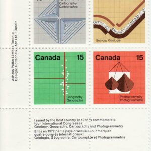Canada PB #585a - Earth Sciences (1972) 4 x 15¢