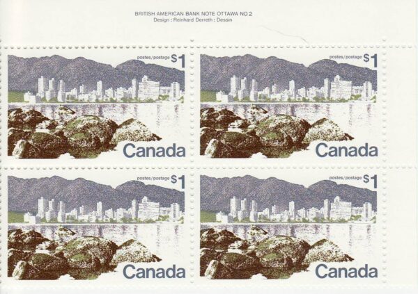 Canada Stamp #599a - Vancouver (1977) $1