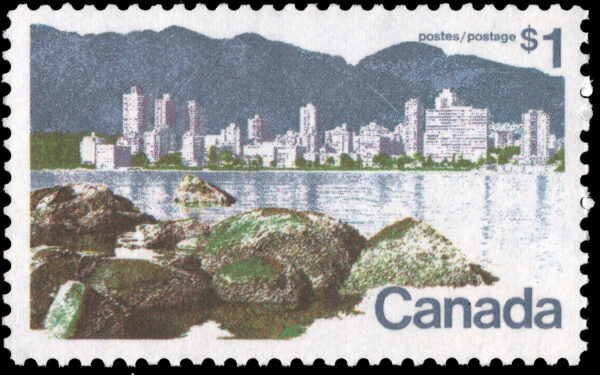 Canada Stamp #600 - Vancouver (1972) $1 (11 PERF)