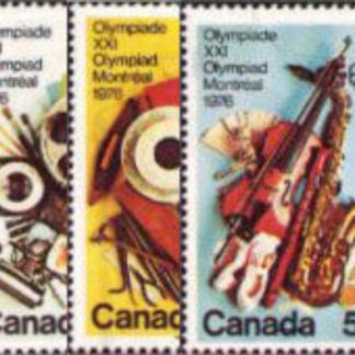 Canada Stamp #684,685, 686 - Olympic Arts and Culture (1976)