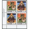Canada Stamp pb#696ai - Le Survenant - se-tenant pair (695i, 696) (1976) 8¢ "glowing moon", constant tag variety (pos. 41)