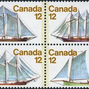 Canada Stamp #747a - Sailing Vessels (1977) 4 x 12¢