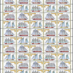 Canada Sheet #747a - Sailing Vessels (1977) 4 x 12¢