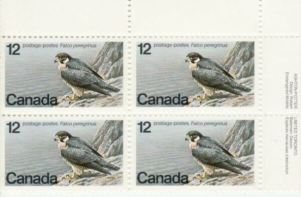 Canada Stamp PB#752 - Peregrine Falcon (1978) 12¢