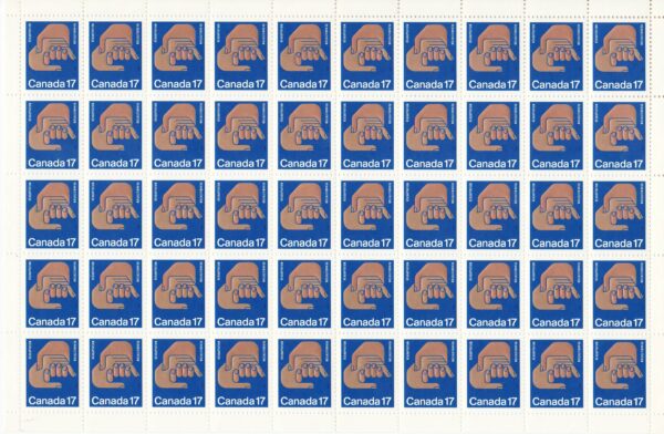 Canada SHEET #856 - Helping Hands (1980) 17¢