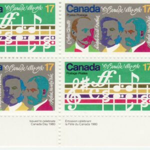 Canada Stamp PB#858a - O Canada Centenary (1980) 4 x 17¢