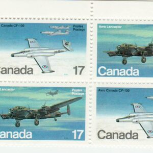 Canada Stamp PB#874ai - Military Aircraft (1980) 2 x 17¢