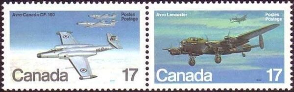 Canada Stamp #874a - Military Aircraft (1980) 2 x 17¢