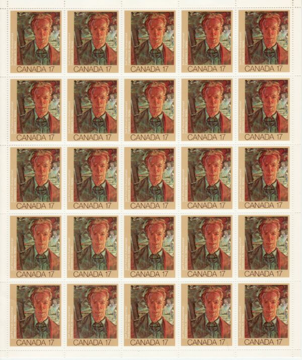 Canada SHEET #888i - Self Portrait (1981) 17¢