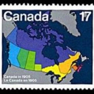 Canada Stamp #892 - 1905 Map of Canada (1981) 17¢