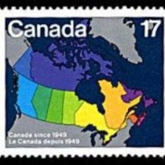 Canada Stamp #893 - 1949 Map of Canada (1981) 17¢