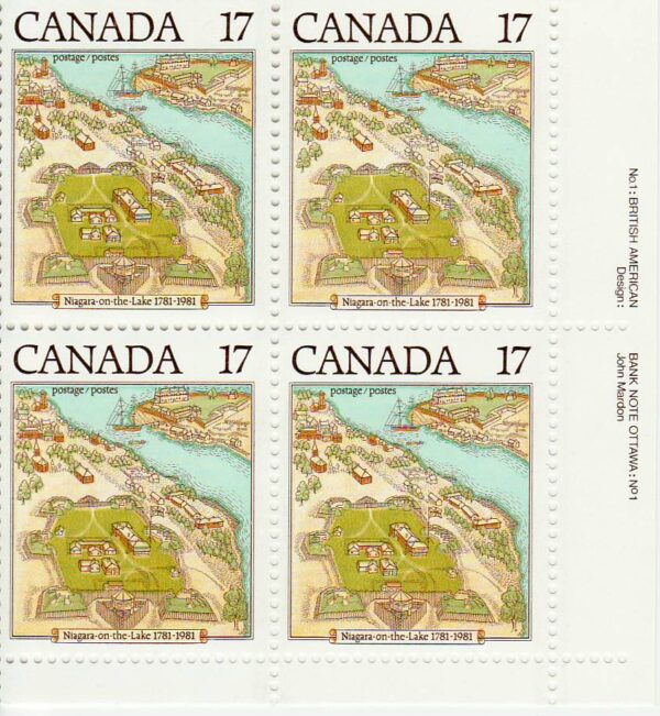 Canada Stamp PB#897 - Map of the Town (1981) 17¢