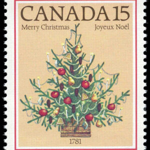 Canada Stamp #900 - Christmas Tree, 1781 (1981) 15¢