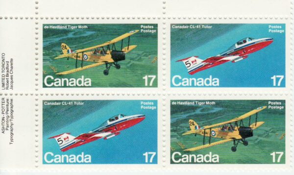 Canada Stamp PB#904ai - Canadian Aircraft (1981) 2 x 17¢