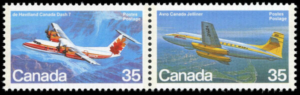 Canada Stamp #906a - Canadian Aircraft (1981) 2 x 35¢