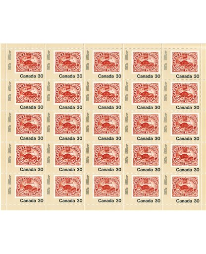 Canada Sheet #909 - Three-Penny Beaver (No. 1) (1982)