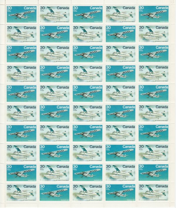 Canada SHEET#970a - Bush Aircraft (1982) 2 x 30¢
