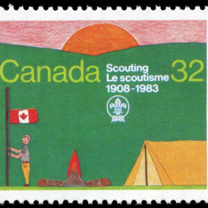 Canada Stamp #993iii - Scout Encampment (1983) 32¢ LF/fl