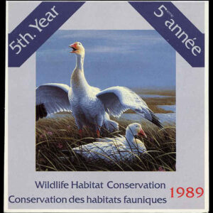 Canadian Wildlife Habitat Conservation Stamp #FWH5 - Snow Geese (1989) $7.50