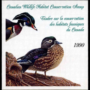 Canadian Wildlife Habitat Conservation Stamp #FWH6 - Wood Ducks (1990) $7.50