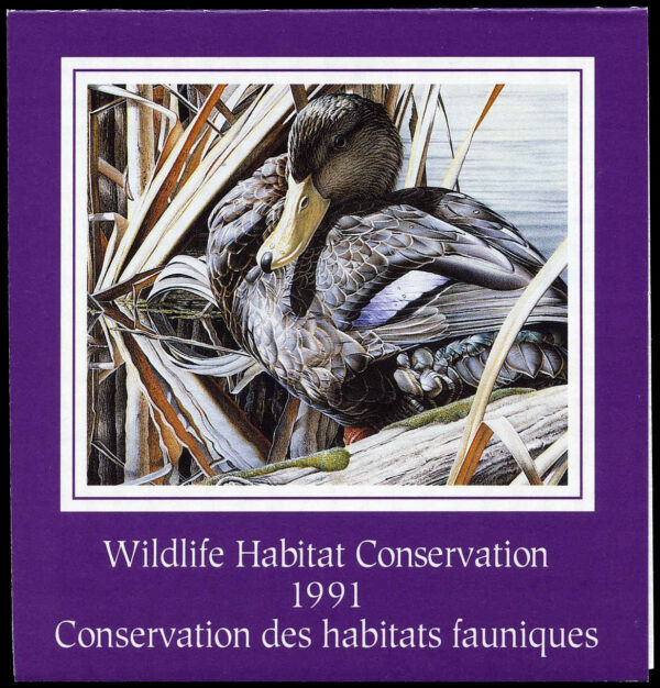 Canadian Wildlife Habitat Conservation Stamp #FWH7 - Black Duck (1991) $8.50