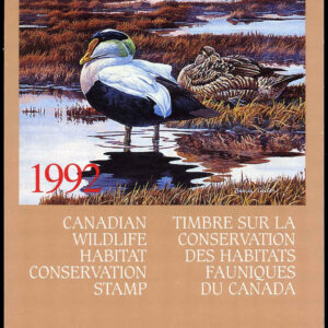 Canadian Wildlife Habitat Conservation Stamp #FWH8 - Eider Duck (1992) $8.50