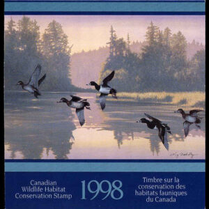 Canadian Wildlife Habitat Conservation Stamp #FWH14 - Ringnecked Ducks (1998) $8.50