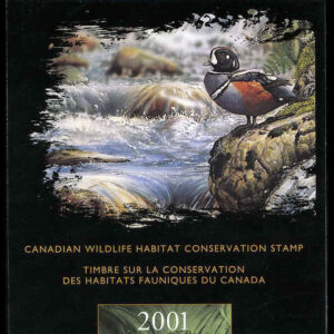 Canadian Wildlife Habitat Conservation Stamp #FWH17 - Harlequin Duck (2001) $8.50