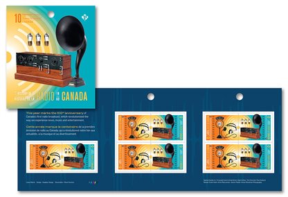 CANADA STAMP BOOKLET #BK748 - HISTORY OF RADIO - (2020) 10 x P