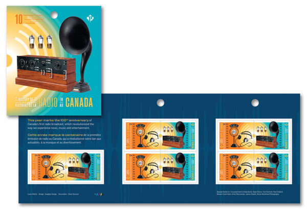 CANADA STAMP BOOKLET #BK748 - HISTORY OF RADIO - (2020) 10 x P