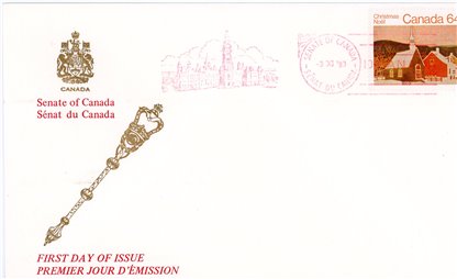 SENATE OF Canada FDC#1006 - Rural Church (1983) 64¢ - Image 2