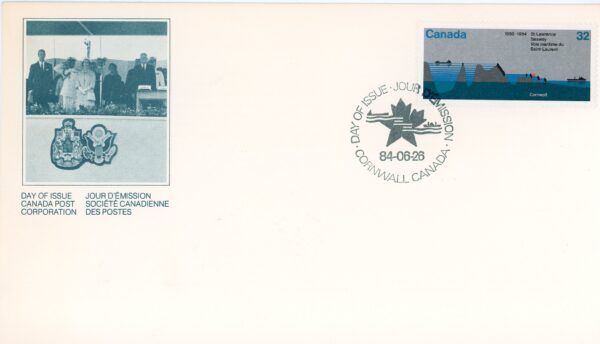 Canada FDC#1015 - Seaway Locks (1984) 32¢ - Image 2