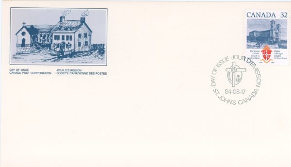 Canada FDC#1029 - Basilica of St. John's, Newfoundland (1984) 32¢ - Image 2