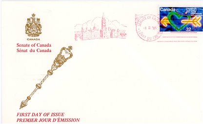 SENATE OF Canada FDC #1045 - Heart and Arrow, Jeans (1985) 32¢