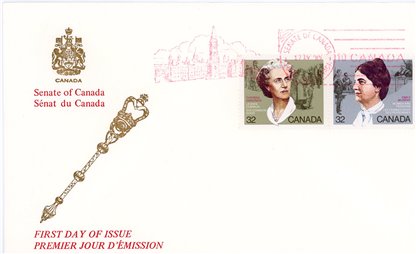 SENATE OF Canada FDC#1048a - Canadian Feminists (1985) 2 x 32¢ - Image 2