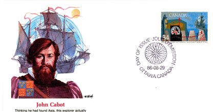 Canada FDC#1106 - John Cabot (1986) 34¢