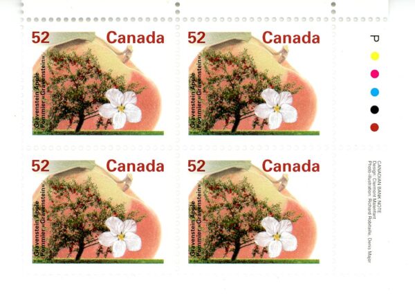Canada Stamp PB#1366 - Gravenstein Apple (1995) 52¢