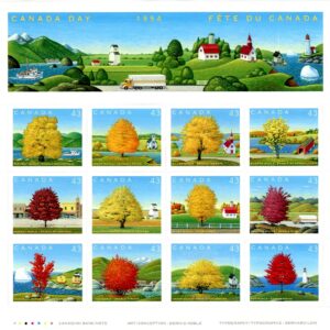 Canada Stamp #1524 - Canada Day-Maple Trees (1994) 12 x 43¢