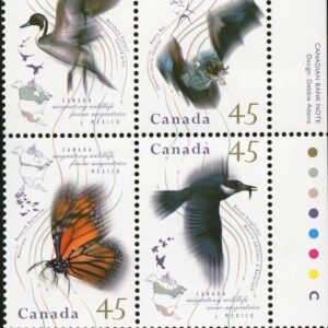 Canada PB#1566a - Migratory Wildlife (1995) 4 x 45¢