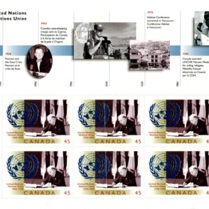 Canada Stamp #1584i - Prime Minister William Lyon Mackenzie King signing the UN charter in San Francisco (1995) 10 x 45¢