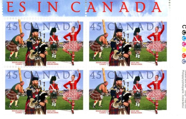Canada Stamp PB#1655 - Highland Games (1997) 45¢ - Image 2