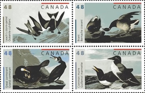 Canada Stamp #1982a - John James Audubon's Birds-1 (2003) 4 x 48¢