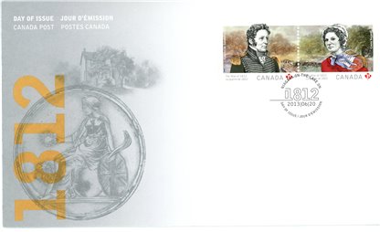 Canada FDC#2651a - The War of 1812 (2013) 2 x P (63¢)
