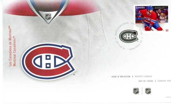 Canada FDC#2671 - Montreal Canadiens (2013) 63¢