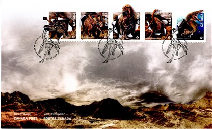 Canada FDC#2823 - Dinos of Canada (2015) $4.25
