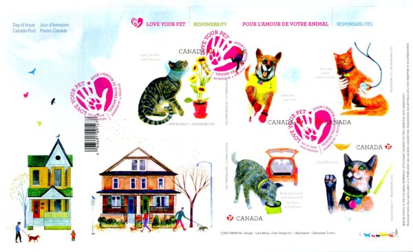Canada FDC#2829 - Love Your Pet (2015) $4.25